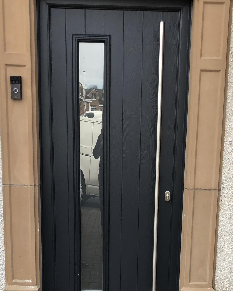 Contemporary composite door installation